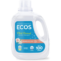 Ecos Laundry Detergent Liquid, 100 Loads - Dermatologist Tested Laundry Soap - Hypoallergenic, Epa Safer Choice Certified, Plant-Powered - Magnolia Lily, 100 Fl Oz