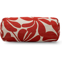 Majestic Home Goods Red Plantation Indoor / Outdoor Round Bolster Pillow 18.5"" L X 8"" W X 8"" H