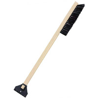 Mallory 203 25"" Wood Handle Snow Scraper/Brush