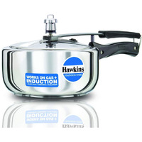 Hawkins 3 Litre Inner Lid Pressure Cooker, Stainless Steel Cooker, Wide Design Pan Cooker, Induction Cooker, Silver (Hss3W)