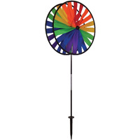 In The Breeze Rainbow Duo Wheels Garden Spinner,14 Inch,2855