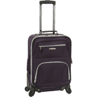Rockland Pasadena Softside Spinner Wheel Luggage, Purple, Carry-On 20-Inch