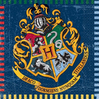 Enchanting Multicolor Harry Potter Luncheon Paper Napkins - 6.5"" X 6.5"" (Pack Of 16) - Vibrant Design, Eco-Friendly & Durable Party Supplies - Ideal For Magical Themed Events