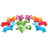 Learning Resources Snap-N-Learn Rhyming Pups Toy, Fine Motor Toys, Develops Color Recognition Skills, 20 Pieces, Ages 3+