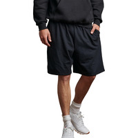 Russell Athletic Mens Cotton & Jogger With Pockets Short, Basic Cotton - Black, Large Us