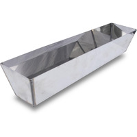 Marshalltown Heli-Arc Mud Pans, 14 Inch, Heavy Gauge Stainless Steel, Heli-Arc Welded Corners, Sheared Sides To Clean Knives, Hold Joint Compound, Drywall And Plaster, 6396