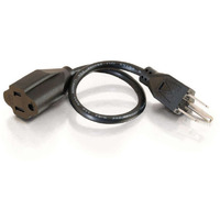 C2G Legrand Universal Power Cord, Computer Extension Cord With 18 Awg Power Cord, 6 Foot Computer Power Cable, Black, 1 Count, C2G 03115