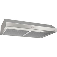 Broan- Nutone Bcdf130Ss Glacier Convertible Range Hood Light Exhaust Fan For Under Cabinet Stainless Steel, 375 Max Blower Cfm, 30-Inch