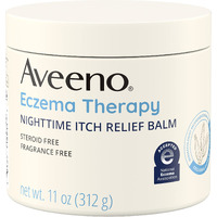 Aveeno Eczema Therapy Nighttime Itch Relief Balm With Colloidal Oatmeal And Ceramide For Dry Itchy Skin, Fragrance-Free Anti Itch Eczema Cream, 11 Fl Oz