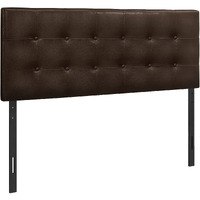 Monarch Specialties I 6000F Bed, Headboard Only, Full Size, Bedroom, Upholstered, Pu Leather Look, Brown, Transitional