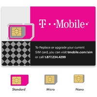 (2 Pack) Authentic Official T-Mobile Sim Card Micro/Nano/Standard Gsm 4G/3G/2G Lte Prepaid/Postpaid Starter Kit Unactivated Talk Text Data & Hotspot