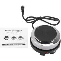 Mini Electric Heater Stove, 500W Round Hot Plate Portable Countertop For Ceramic Glass Kettle Single Plate Cooktop, Easy To Multifunction Home Kitchen Hot