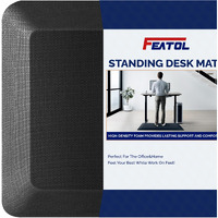Featol Anti Fatigue Mats For Standing, 9/10 Extra Thick Ergonomic Standing Desk Mat, Comfort & Durable Memory Foam Standing Mat At Home,Office All Day (20"" X 32"", Black)