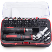 Jenabom 61 In 1 Ratcheting Screwdriver Set, Magnetic Screwdriver Bit Set With Rotatable Ratchet Handles, Sockets & Bits, Household Repair Tool Kits For Computers, Electronic Devices, Furniture