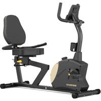 Vanswe Recumbent Exercise Bike, Recumbent Stationary Bikes For Home 400 Lbs Weight Capacity, Exercise Bike For Home Seniors With Smart App And Bluetooth Connectivity, Led Display, Pulse Handle (Black)