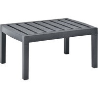 Vidaxl Durable, Weather-Resistant, And Lightweight Patio Table With Easy Maintenance In Anthracite, Perfect For Gardens, Patios Or Campsites