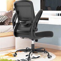 Office Chair, Comfy Desk Chair With Adjustable Lumbar Support, High Back Mesh Ergonomic Computer Chair With Flip-Up Armrests-Bifma Passed Task Chairs, Executive Chair For Home Office