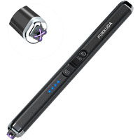 ?Upgraded? Dual Arc Electric Candle Lighter Rechargeable Usb Lighter Plasma Arc Lighters For Candle (Obsidian Black)