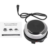 Nikou Portable Stove Electric, 500W Small Electric Hot Plate,Mini Stove Portable Stove,Hot Burner Cooktop Electric Heater For Home Kitchen
