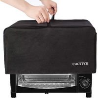 Cactiye Toaster Oven Dust Cover With Accessory Pockets Compatible With Hamilton Beach 6 Slice Of Toaster Oven (Black