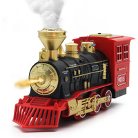 Hot Bee Train Toys Train Steam Locomotive Engine - Train Engine Toy, Smoke, Lights & Sounds, For 3 4 5 6 7+ Year Old Kids