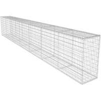 Vidaxl Galvanized Steel Gabion Wall With Cover - Rust-Proof And Weather-Resistant - Mesh Grid Structure - Ideal For Residential And Commercial Use