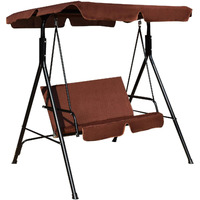 Tangkula 2 Person Porch Swing, Outdoor Swing With Removable Cushions, Solid Steel Structure, Patio Swing With Adjustable Canopy For Porch, Backyard, Garden, Balcony