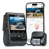 Viofo A129 Pro Duo 4K Dual Dash Cam 3840 X 2160P Ultra Hd 4K Front And 1080P Rear Car Wifi Dash Camera 8Mp Sensor Gps, Buffered Parking Mode, G-Sensor, Motion Detection, Wdr, Loop Recording