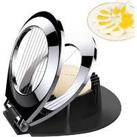 Egg Slicer, Bibury Egg Slicer For Hard Boiled Eggs, Heavy Duty Egg Cutter For Egg Strawberry Mushroom Soft Fruit, Stainless Steel Wire With 3 Slicing Styles, Easy To Clean