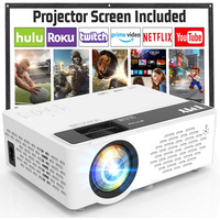 Tmy Mini Projector, Upgraded Bluetooth Projector With Screen, 1080P Full Hd Portable Projector, Movie Projector Compatible With Tv Stick Smartphone/Hdmi/Usb, Indoor & Outdoor Use