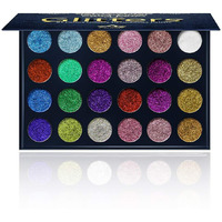 Aolailiya 24 Color Pressed Glitter Eyeshadow Palette - Mineral Ultra Shimmer Makeup Palette Eye Shadow Powder Long Lasting Waterproof