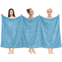 Cotton Paradise Oversized Bath Sheet, 100% Cotton 40X80 Clearance Bath Towel Sheet, Turkish Extra Large Bath Towel For Bathroom, Sky Blue Bathsheet