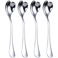Hissf Heart Shaped Spoons, 18/10 Stainless Steel Spoon Set 4 Pack, 6.7 Inches, Dessert Spoon, Ice Cream Spoons, For Tea, Cocktail, Sugar