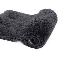 Walensee Bath Mat, High Pile Microfiber Bathroom Rug, Non-Slip, 16 X 24, Black