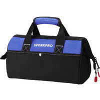 Workpro 13-Inch Tool Bag, Wide Mouth Tool Tote Bag With Inside Pockets For Tool Storage