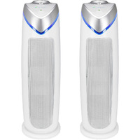 Germguardian Air Purifier With Hepa 13 Filter, Removes 99.97% Of Pollutants, Covers 743 Sq. Foot Room In 1 Hour, Uv-C Light Helps Reduce Germs, 22 Inch, 2-Pack, White, Ac4825W2Pk