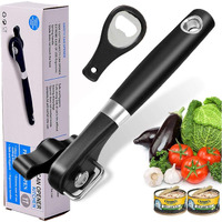 Safe Cut Can Opener, Smooth Edge Can Opener Ergonomic Handle, Manual Can Opener, Food Grade Stainless Steel Cutting Can Opener For Kitchen & Restaurant Seniors And Arthritis