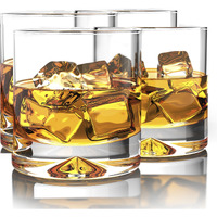 Mofado. Crystal Old Fashioned Whiskey Glasses - 10Oz (Set Of 4) - Perfect Weight And Sturdy/Barware For Scotch, Bourbon, Manhattans, Old Fashioned Cocktails - Birthday Valentine's Gift For Him