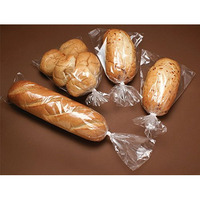 Bread Bags - 6X3X15"" Gusset Style Poly Bags - Pack Of 100 With 100 Free Bread Ties, Keep Food Fresh (100)