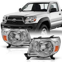 Acanii - For 2005-2011 Toyota Tacoma Pickup Truck Headlights Headlamps 05-11 Driver + Passenger Side Lights Lamps