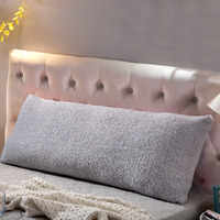Reafort Ultra Soft Sherpa Body Pillow Cover/Case With Zipper Closure 21""X54"" (21""X54"" Body Pillow Cover, Silver Grey)