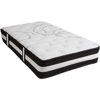 Flash Furniture Capri Comfortable Sleep 12"" Hybrid Pocket Spring And Foam Mattress In A Box, Foam Pocket Spring Hybrid Mattress For Pressure Relief, Twin