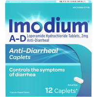 Imodium Ad Diarrhea Relief Caplets With Loperamide Hydrochloride, 12 Count