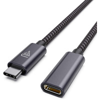 Faracent Usb Type C Extension Cable Short (1.5Ft/0.5M), 100W Pd Fast Charging 10 Gbps Usb 3.1 Gen 2 Data 4K Usbc Male To Female Extender Cord, Compatible With Iphone 15, Macbook Air M2 Surface Xps