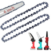 [2 Pieces] 6 Inch Mini Chainsaw Chain, 6 Inch Replacement Chains For Cordless Electric Portable Mini Chainsaw, Fifchall Guide Saw Chain For All 6-Inch Mini Chainsaws For Wood Branch Cutting