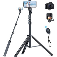 Nexboom Iphone Tripod - 66"" [Stable & Tall] Iphone Tripod Stand With Remote, Tripod For Iphone Compatible With Iphone 16 15 Pro Max 14 13 Plus,Samsung S22/ Camera/Gopro/Video Recording