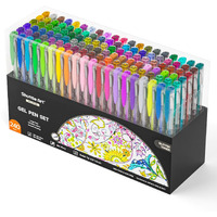 Shuttle Art 240 Pack Glitter Gel Pens, 120 Colors Glitter Gel Pen Set With 120 Refills For Adult Coloring Books Craft Doodling