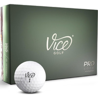 Vice Golf Pro Soft Golf Balls, White (One Dozen)