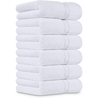 Utopia Towels [6 Pack Premium Hand Towels Set, (16 X 28 Inches) 100% Ring Spun Cotton, Ultra Soft And Highly Absorbent 600Gsm Towels For Bathroom, Gym, Shower, Hotel, And Spa (White)