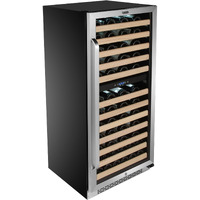 Whynter Bwr-0922Dz 92 Built-In Or Freestanding Stainless Steel Dual Zone Compressor Large Capacity Wine Refrigerator Rack For Open Led Display, Dark Grey-92 Bottle, Dark Grey